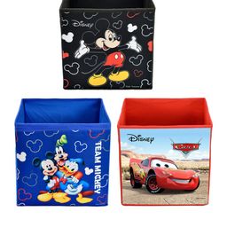 Kuber Industries Set Of 3 Disney Printed Foldable Storage Boxes With Handles image 2