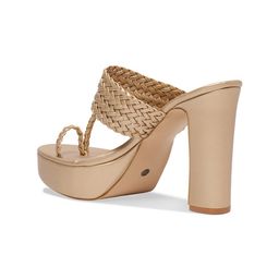 ERIDANI Textured Open Toe Platform Heels image 2