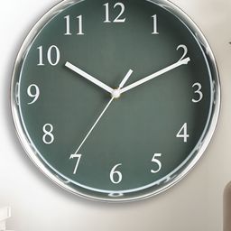 Home Centre Green & Silver-Toned Traditional Wall Clock-picture-19