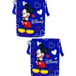 Kuber Industries Set Of 2 Blue & Red Disney Printed Waterproof Cotton Laundry Bags 45 L-44