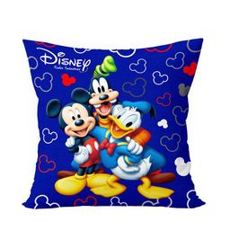 Kuber Industries Set Of 3 Blue & Red Disney Printed Reversible Cushions image 5