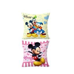Kuber Industries Set Of 4 Pink & Cream-Coloured Both Side Disney Printed Reversible Cushions image 3