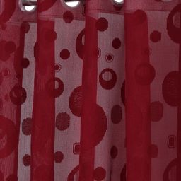 HOSTA HOMES Maroon Set of 2 Geometric Window Curtains image 2