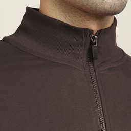 XYXX Front-Open Mock Collar Cotton Sweatshirt image 3