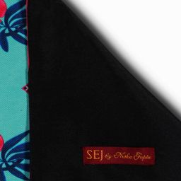SEJ by Nisha Gupta Sea Green Printed Rectangular 48" x 13" Cotton Table Runner image 2