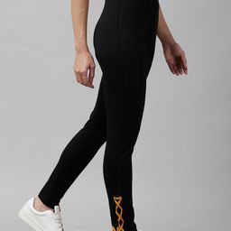 KASSUALLY Women Black Solid Slim-Fit Treggings-image-98