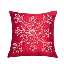 Alina decor Red & White Set of 2 Embellished Square Cushion Covers image 5
