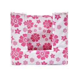 Kuber Industries Set Of 4 White & Pink Flower Printed Shirt Stacker Organisers image 4