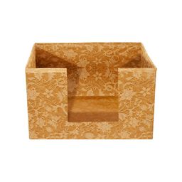 Kuber Industries Set Of 3 Beige Metallic Printed Shirt Stacker Organisers With Handles image 3
