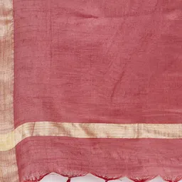 Clora Creation Red & Gold-Toned Solid Dupatta image 3