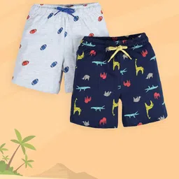 PLUM TREE Boys Grey Printed Regular Shorts-image-35