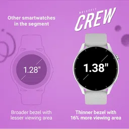 NOISE Crew 1.38" Round Display with BT Calling, Metallic finish, IP68 Rating Smartwatch image 2