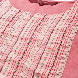 Sangria Floral Regular Thread Work Kurta With Palazzos & Dupatta image 5