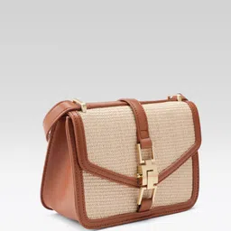 Van Heusen Basket Weave Structured Sling Bag image 2