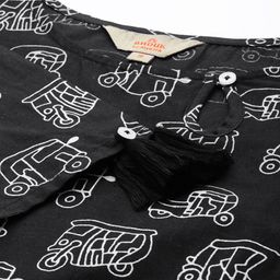 Anouk Quirky Printed Keyhole Neck Quirky Kurta image 5