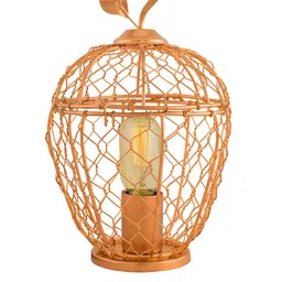 Homesake Copper-Toned Textured Handcrafted Filament Table Lamp image 2