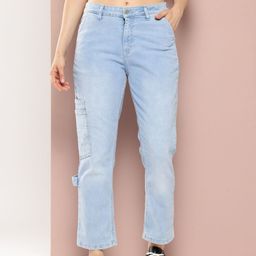 Harvard Women Straight Fit Cropped Cargo Jeans-image-16