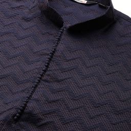 MANQ Men Self Design Regular Thread Work Kurta with Churidar image 4