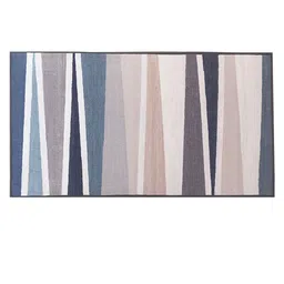 Status Beige & Blue Abstract Patterned Floor Runner image 2