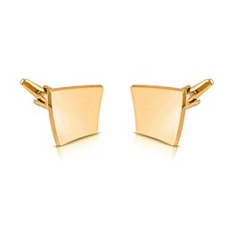 PELUCHE Men Gold Checked Cufflinks-image-26