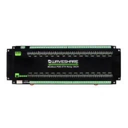 Waveshare 30-Ch Ethernet Relay Module, Modbus RTU/Modbus TCP Protocol, PoE Port Communication, With Various Isolation And Protection CircuitsWaveshare 30-Ch Ethernet Relay Module, Modbus RTU/Modbus TCP Protocol, PoE Port Communication, With Various Isolation And Protection Circuits image 1