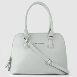 Lino Perros Grey Solid Structured Handheld Bag with Detachable Sling Strap image 5