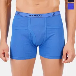 Ramraj Pack Of 3 Assorted Breathability Trunks IMAXRIBCPTOET3P-18