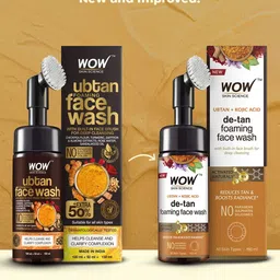WOW SKIN SCIENCE Ubtan Foaming Face Wash with Built-In Brush for Deep Cleansing 100 ml image 5