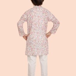 Ethniks Neu-Ron Boys Cotton Sequence Printed Mandarin Collar Kurta Set image 2