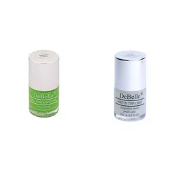 DeBelle Set Of 2 Clear Matte Gel Nail Polish - Matcha Cookie & Matte Top Coat - 8ml Each-1