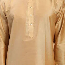 SHRESTHA BY VASTRAMAY Men Rose Gold Mirror Work Kurta with Pyjamas & With Dupatta image 3