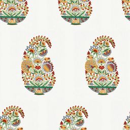 BED-SHEET.COM Yellow & White Cotton Floral Printed Window Curtain image 3