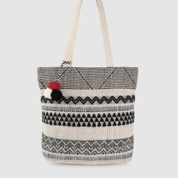 ALII AND ALIIZEY Off-White & Black Self-Design Shoulder Bag image 2