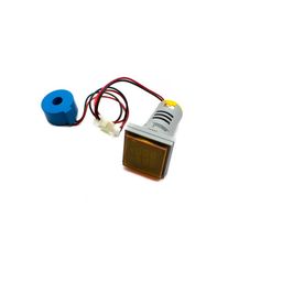 Yellow AC20-500V 0-100A 22mm AD16-22FVA Square LED Voltage and Current Dual Display Indicator with Transformer image 1