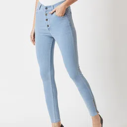 Miss Chase Women Blue Skinny Fit High-Rise Clean Look Stretchable Jeans-image-79