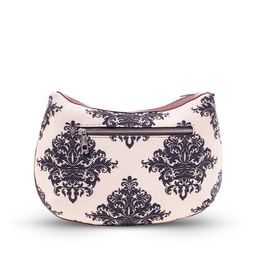 ZOUK Peach-Coloured & Black Ethnic Motifs Printed Sling Bag image 2