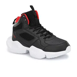 OFF LIMITS Men Black Mesh High-Top Running Non-Marking Shoes image 4