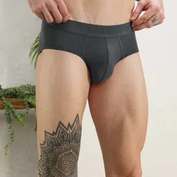 DaMENSCH Men Grey DEO-SOFT Deodorizing Micro Modal Anti Bacterial Briefs DAM-1-B-BG-36