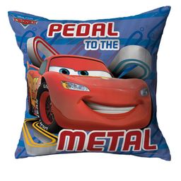 Athom Trendz Kids Blue Car Print Single 16'' x 16'' Square Cushion with Cover image 3