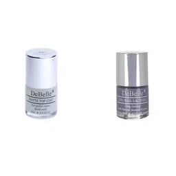 DeBelle Gel Nail Polish Gift Set of 2 Viola Dew & Matte Top Coat - 16 ml (8ml Each)-38