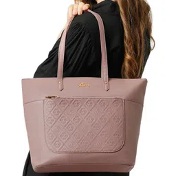 Lavie Ethnic Motifs Textured Shopper Tote Bag with Quilted-12