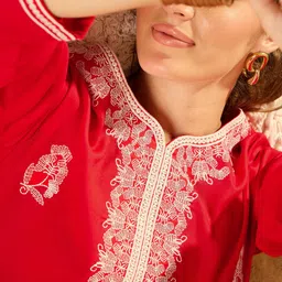 Indo Era Women Ethnic Motifs Embroidered Thread Work Kurta-picture-52