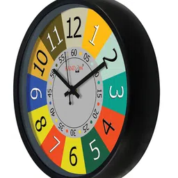 RANDOM Green & Yellow Printed Contemporary Wall Clock 30.48 cm image 2
