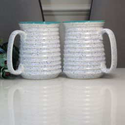 MODEFE White Solid Ceramic Matte Mugs Set of Cups and Mugs-16