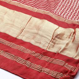 Taavi Ajrakh Hand Block Printed Dupatta with Zari image 3