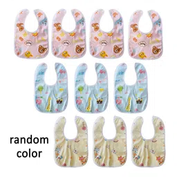 SYGA Infants Kids Set Of 5 Absorbent Adjustable Soft Bibs-7