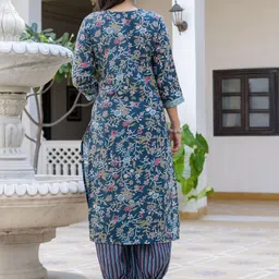KALINI Selection Of 2 Ethnic Motifs Printed Anarkali Kurtas With Trousers And Dupattas image 4