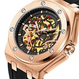 GIORDANO Men Printed Dial & Straps Analogue Automatic Motion Powered Watch image 4
