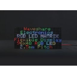 Waveshare Flexible RGB full-color LED matrix panel, 2.5mm Pitch, 96×48 pixels, adjustable brightness and bendable PCB image 1