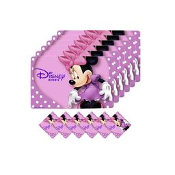 Kuber Industries Set of 12 Pink Minnie Mouse Printed Table Placemats & Coasters Set image 5
